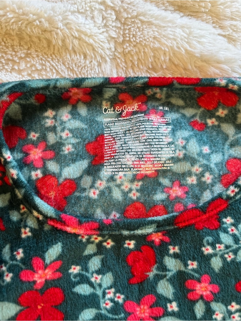 Old Navy, Cat & Jack Girls Size Medium (8) Nightshirt & Nightgown Winter Holiday - Picture 4 of 4
